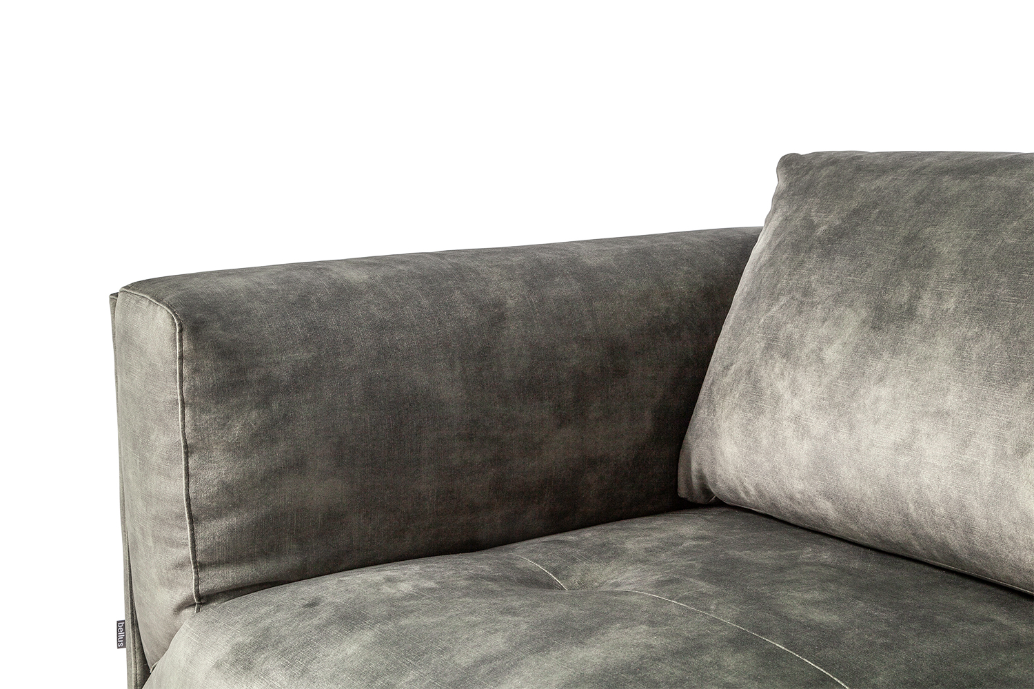 In picture: Leone Open End Right detail. Fabric: Adore 156.