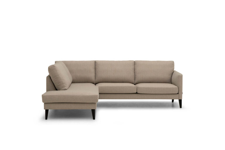 In picture: Jonna Open End Left. Fabric: Riviera 710. Leg: 85, black.