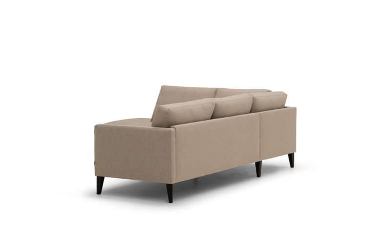 In picture: Jonna Open End Left. Fabric: Riviera 710. Leg: 85, black.