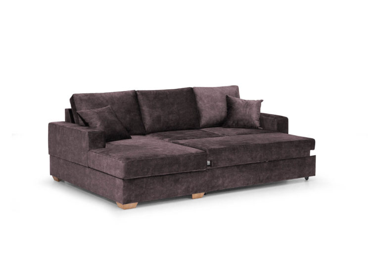 In picture: Texas. 3 DIV Left with open bed. Fabric: Adore 68. Leg: 36, oak.
