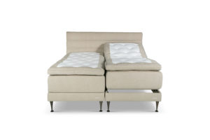 In picture: Adjustable A20 bed 2x90x200cm. Top Mattress: Heaven. Headboard: Relax. Fabric: Next 105. Leg: 125.