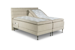 In picture: Adjustable A20 bed 2x90x200cm. Top Mattress: Heaven. Headboard: Relax. Fabric: Next 105. Leg: 125.