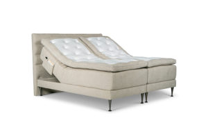 In picture: Adjustable A20 bed 2x90x200cm. Top Mattress: Heaven. Headboard: Relax. Fabric: Next 105. Leg: 125.