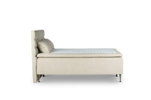 In picture: Single S20 bed 2x90x200cm. Top mattress: Heaven. Headboard: Relax. Fabric: Next 105. Leg: 125.