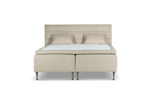 In picture: Single S20 bed 2x90x200cm. Top mattress: Heaven. Headboard: Relax. Fabric: Next 105. Leg: 125.