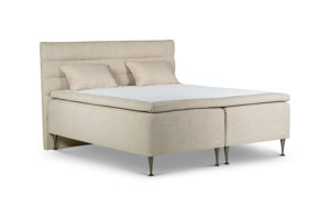 In picture: Single S20 bed 2x90x200cm. Top mattress: Heaven. Headboard: Relax. Fabric: Next 105. Leg: 125.