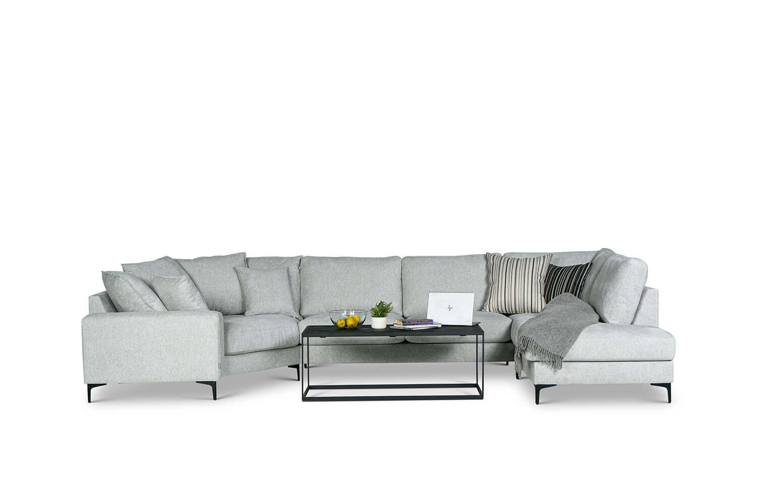 In picture: Montana Maxi Corner Right. Fabric: Sense 4060. Leg; 53.