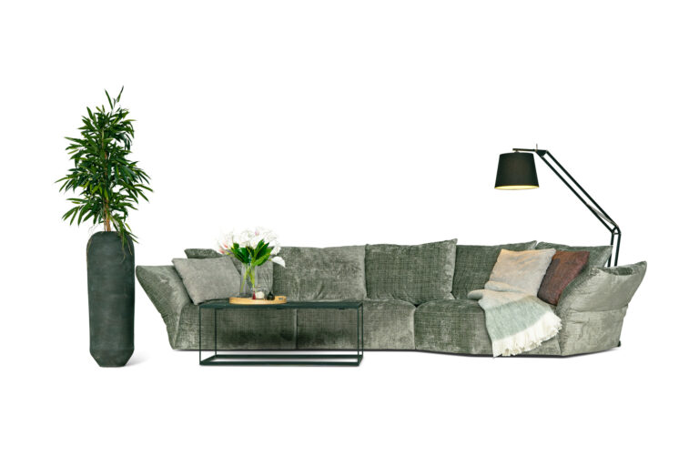 In picture: Eularia A-1-1-Corner-G. Fabric: Urban 3424.