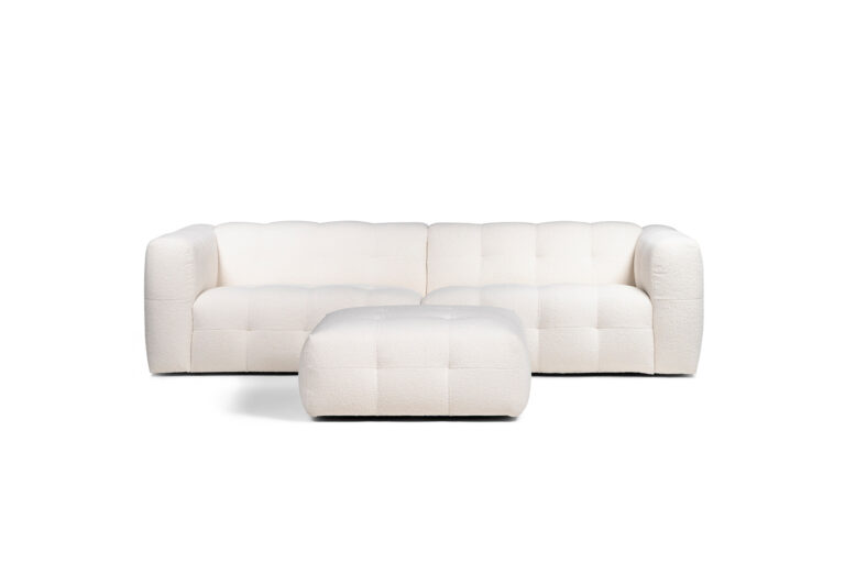 In picture: Bublee Maxi 3 with Bublee footstool. Fabric: Wooley 22907.