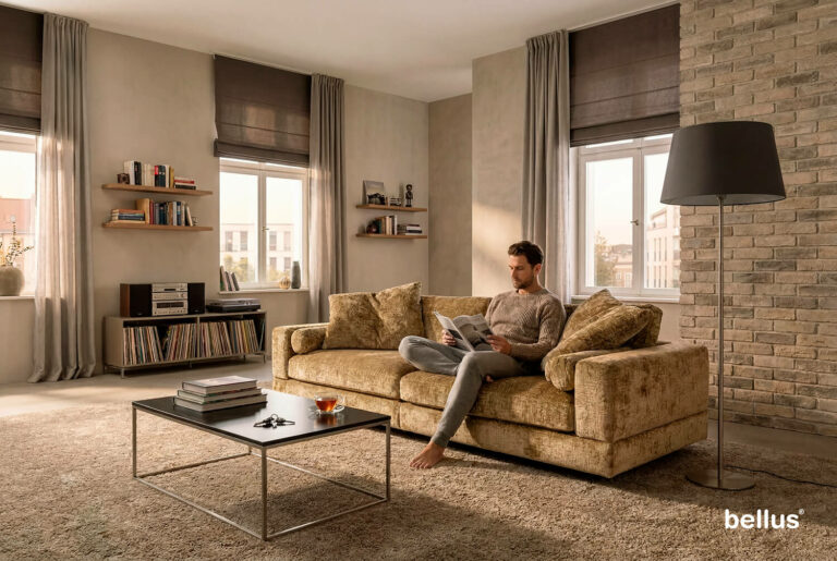 In picture: Aston 4. Fabric: Urban 3418.